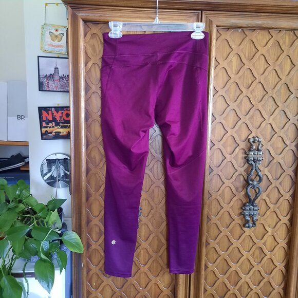 C9 Champion 7/8 Crop High-Waisted Sculpt Leggings w Pockets - Burgundy, Size S - Picture 9 of 16